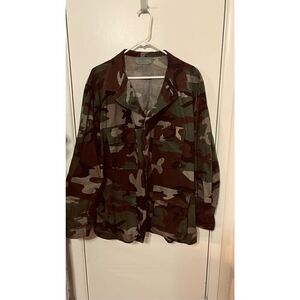 Terry Manufacturing Military Combat Style Mens Camouflage Jacket SZ XL